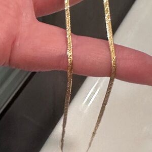 Gold Herringbone Chain Necklace — 14K